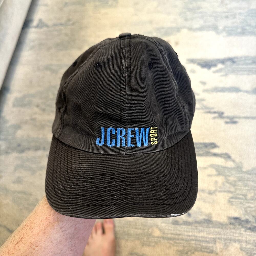 Vintage 90s J Crew Sport Hat Made In USA Black
